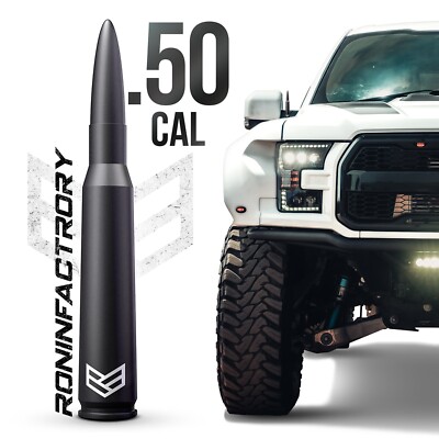 Short Truck Antenna Badass 50 Cal Bullet Antenna - Fits Dodge Ram & Ford F150/F250 (1990-2023) - Anti-Theft Black Aluminum Stubby Antenna F150 - Foto 7