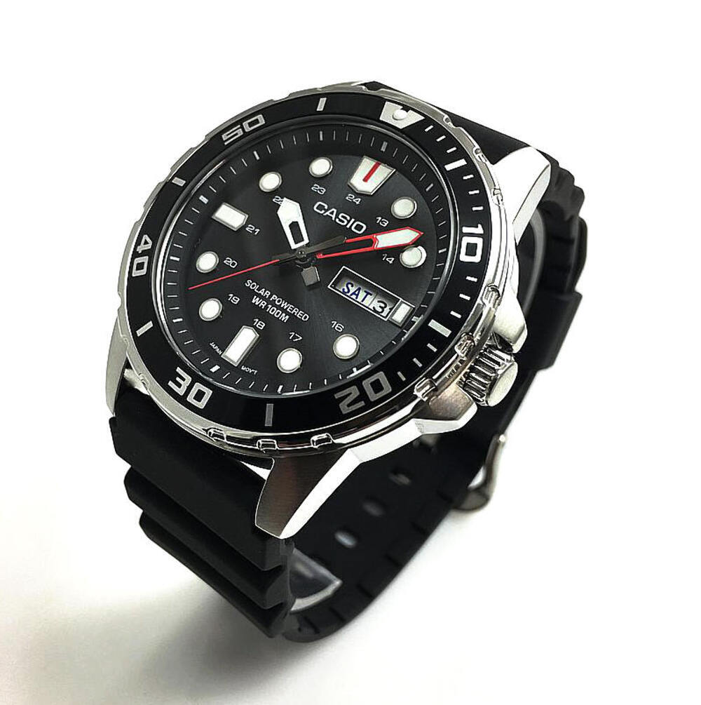 【GW最終日大幅値下げ】CASIO MTP-S110-1AV ソーラーダイバー Casio MTP-S110-1AVCF Men's Diver's Style Solar Powered Watch