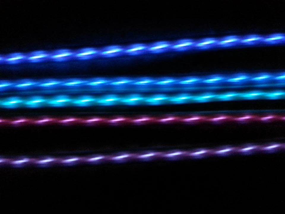 32" EL-FLOW LIGHT LED SMART CHARGER USB cable FOR iPhone 8 7 6 plus 5s micro B C - Image 3 of 4