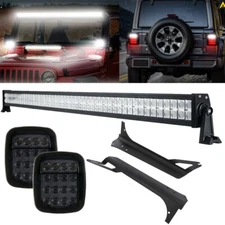 For Jeep Wrangler TJ 1997-06 52" LED Light Bar + Mount Bracket + Tail Brake Lamp