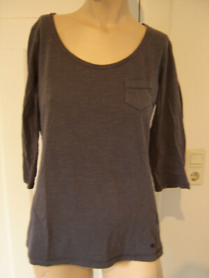 Esprit Top T-Shirt mit Brusttasche grau Grösse L