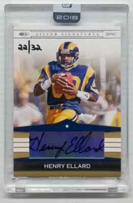 2016 Honors Henry Ellard Silver Signatures Buyback Auto Autograph #22/32 Rams