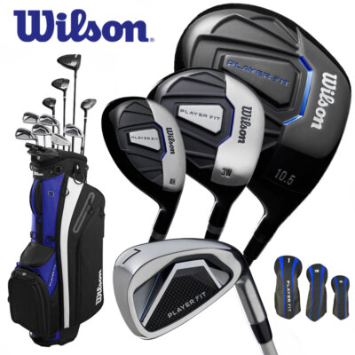 Wilson Player Fit Golf Paket Set Stahl/Graphit (Driver+3W+4H+5H+6-SW+Putter)
