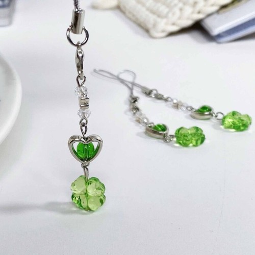 Good Luck Four Leaf Clovers Phone Accessory Sturdy Phone Chain Lanyard for Women - Zdjęcie 6 z 8