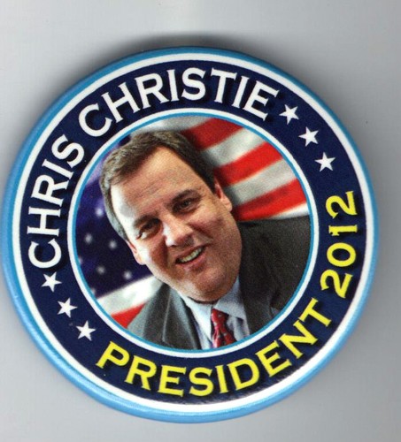 Prendedor Chris Christie President 2012 NJ Governor #B pinback