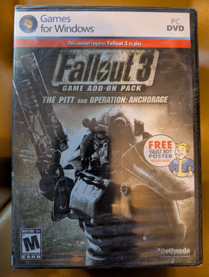 New Sealed Fallout 3 Pitt and Operation Anchorage Game Add On Pack PC Bethesda