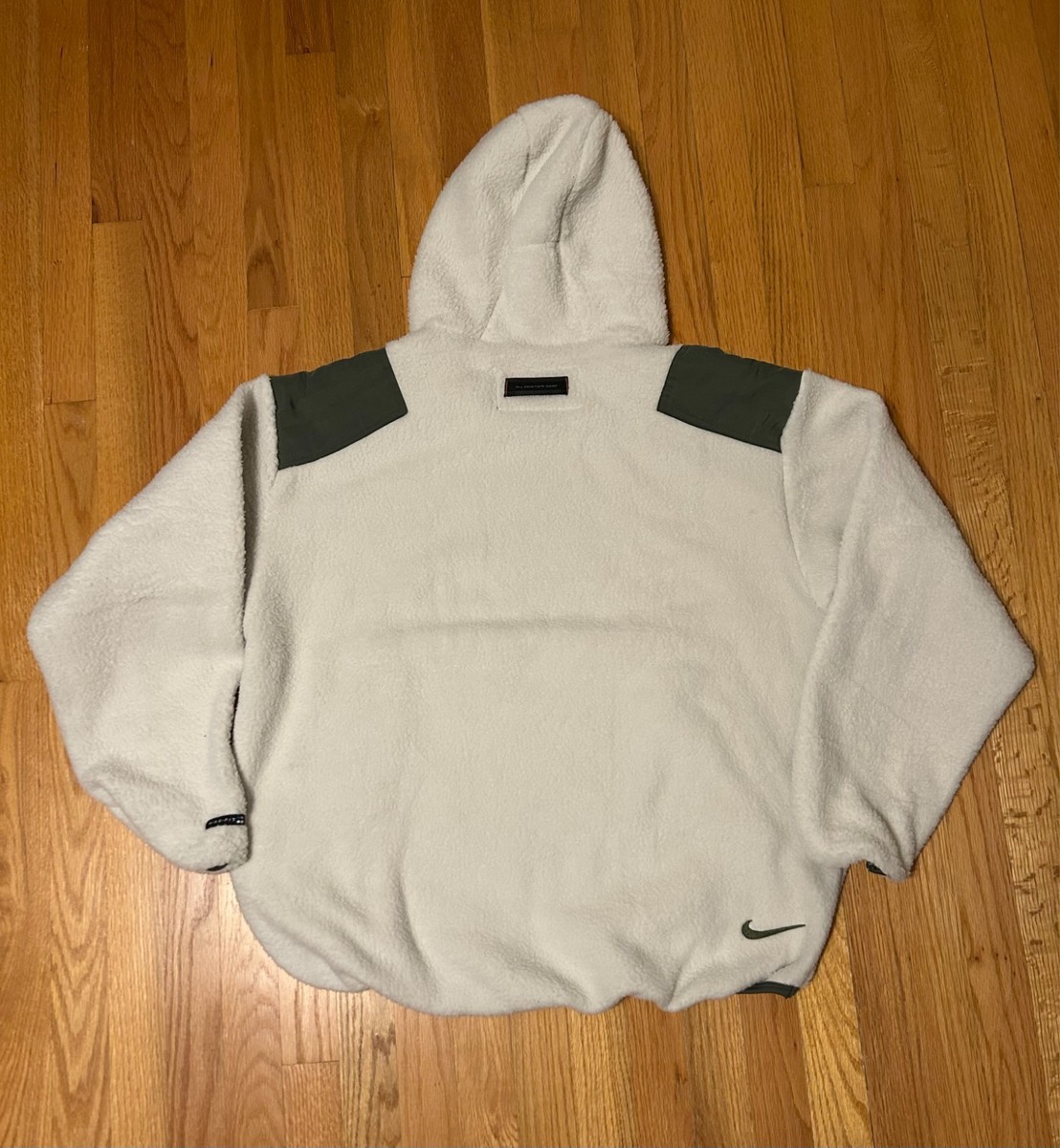 Nike ACG Ninja Fleece Balaclava Hoodie White Vintage USA Sherpa