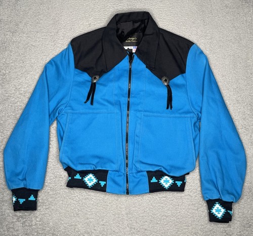 Amigo’s hochwertige Oberbekleidung Jacke Damen M Western Rodeo Azteken durchgehender Reißverschluss hergestellt in den USA - Bild 1 von 15