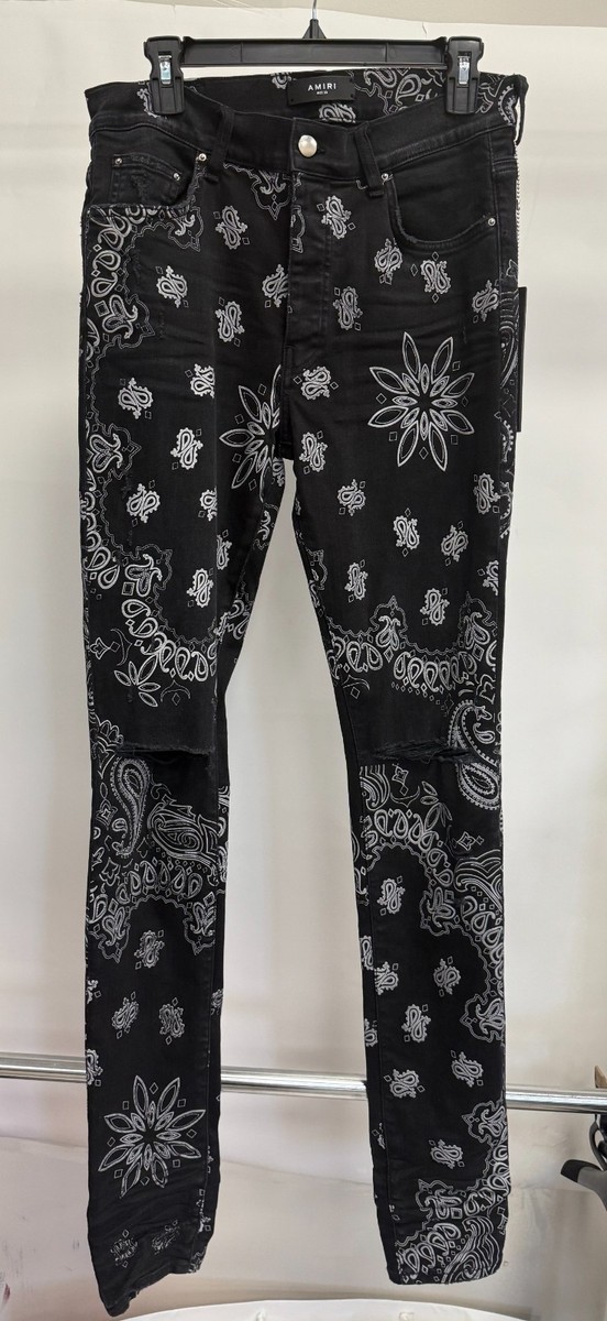 パンツ AMIRI flocked bandanna jeans AMIRI FLOCKED BANDANNA JEANS SIZE 36 $1000 | eBay