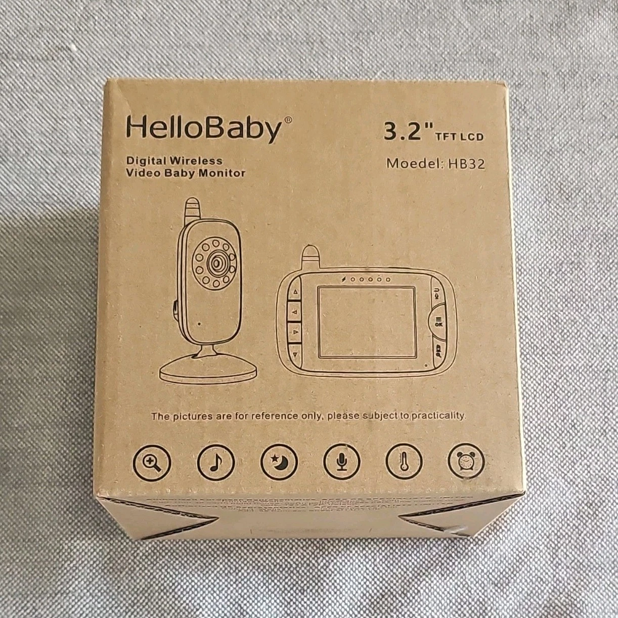 HelloBaby HB32 Digital Wireless Video Baby Monitor 2.4GHz Infrared Two Way Audio