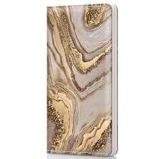 Checkbook Cover for Personal Checkbook  Patterned Pu Leather check Gold Marble
