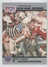 1990 Pro Set Super Bowl XXV Silver Anniversary Box Set Marv Fleming #54 0h1