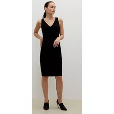 M.M. Lafleur The Rachel Dress - Ponte Black Size 2 Midi Little Black Dress