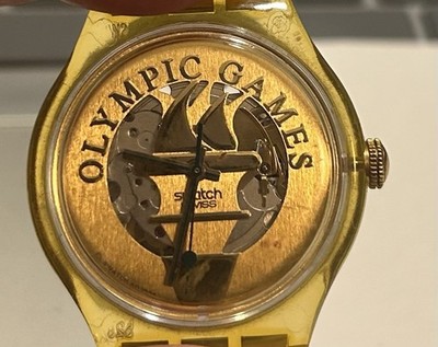 Vintage Rare Swatch Atlanta 1996 Olympic Games Automatic 23 Jewels Watch