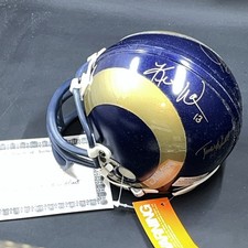 St Louis Rams Signed Mini Helmet Kurt Warner Torry Holt Isaac Bruce Zahir Hakim