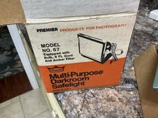 Vintage Premier "Safelite" - Model SL-57 Darkroom Red Safe light (Tested)