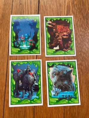 Teenage Mutant Ninja Turtles Secret of the Ooze Hostess Golden Harvest Card x4