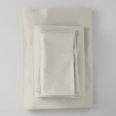 500 Thread Count Washed Supima Sateen Solid Sheet Set - Casaluna