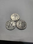 BEAUTIFUL 1943 P-D-S SET EF to A/U WALKING LIBERTY HALF DOLLARS   N424