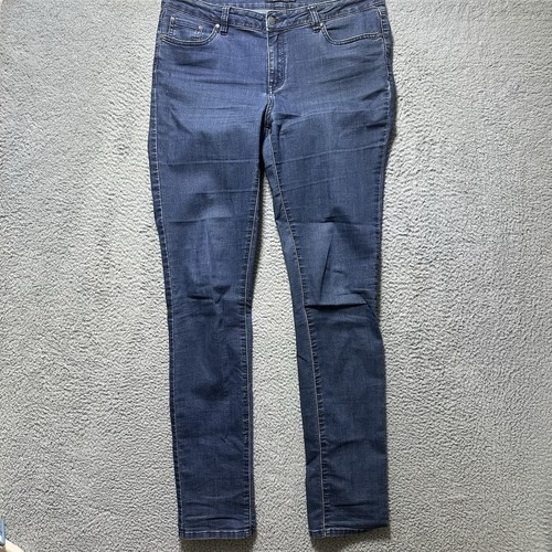 Prana Jeans Damen 14/32 Tall Dark Wash Skinny Stretch Bio Baumwolle