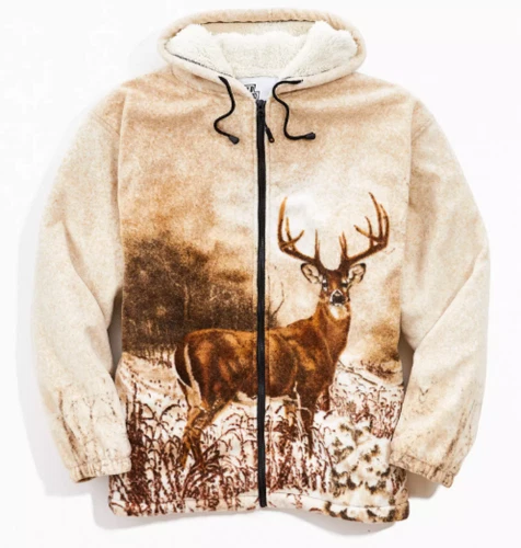 Wildkind Whitetail Deer Doe Animal Jacket Hunt Sweater Unisex Beige Hoodie L-3X - product listing photo