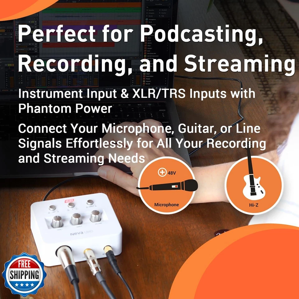 ESI Neva UNO | Professional 24-bit/192kHz 2x2 USB Audio Interface for PC and  - Image 4 of 4