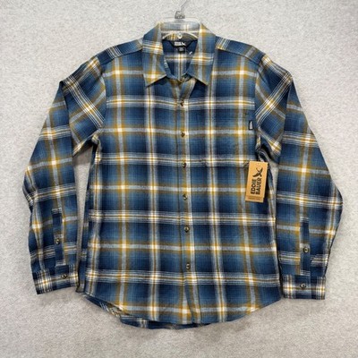 Eddie Bauer Shirt Mens Insignia Small Blue Spruce Plaid Lumberjack Heritage NEW