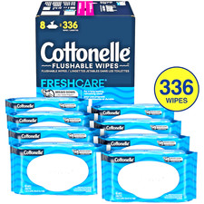 Cottonelle Fresh Care Flushable Wet Wipes 42 Wipes per Pack 336 Total