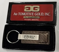 MAZDA MIATA MX 5 Black Leather & Metal Keychain NEW IN BOX