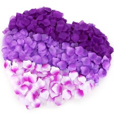 3000 Pcs Rose Petals, Rose Petals for Wedding, Artificial Flower Petals Purp...