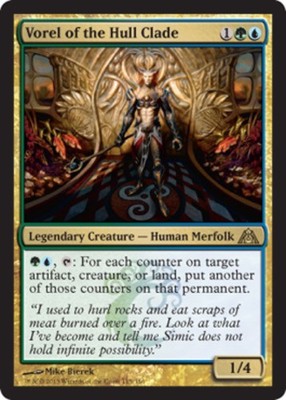 MTG Vorel of the Hull Clade - Foil, Dragon's Maze, Heavily Played, English