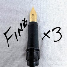 (3) Gold Sheaffer Award Replacement Nibs & Fe...