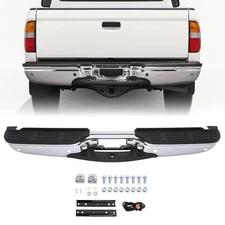 Chrome Rear Step Bumper Assembly W/Sensor Hole For 2001-2007 Ford F250 F350