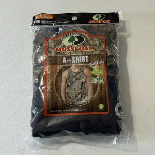 Mens 2 Pack XL Mossy Oak A-Shirts Tank Tops Cotton Muscle Workout