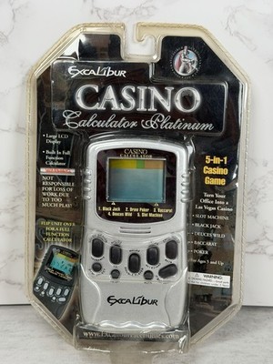 EXCALIBUR Casino Calculator Platinum Electronic Game Brand New