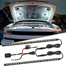 2Pcs under Hood Light Strip 42LED Waterproof Underhood Work Light with On/Off Sw