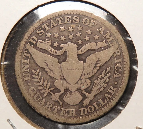 1897 P Barber Silver Quarter VG Very Good U.S. 25c Type Coin -FREE SHIPPING