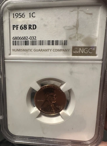 1956 Lincoln 1c Proof Wheat Cent | NGC PF 68 RD | Red Mirror Surfaces!