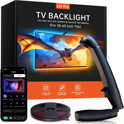RGB LED TV Backlight, 14.7ft Smart App Control, Music Sync for 55-65'' TVs
