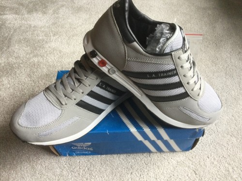 ADIDAS LA TRAINER GRIGIO NERO ARGENTO Release 2010 UK 10 Deadstock | eBay