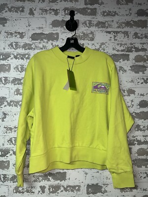 NWT! Quiksilver Women's Colorful History Sweatshirt - Neon Size MEDIUM $56