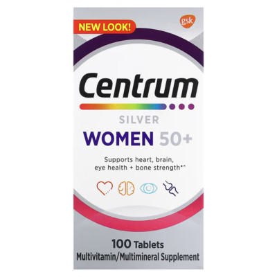 Centrum Silver Women 50+ Multivitamins Tablets Supplement 100 Ct