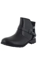 TEVA DE LA VINA MINI BLACK WATERPROOF LEATHER ANKLE BOOTS WOMEN US 8.5/EUR 39.5