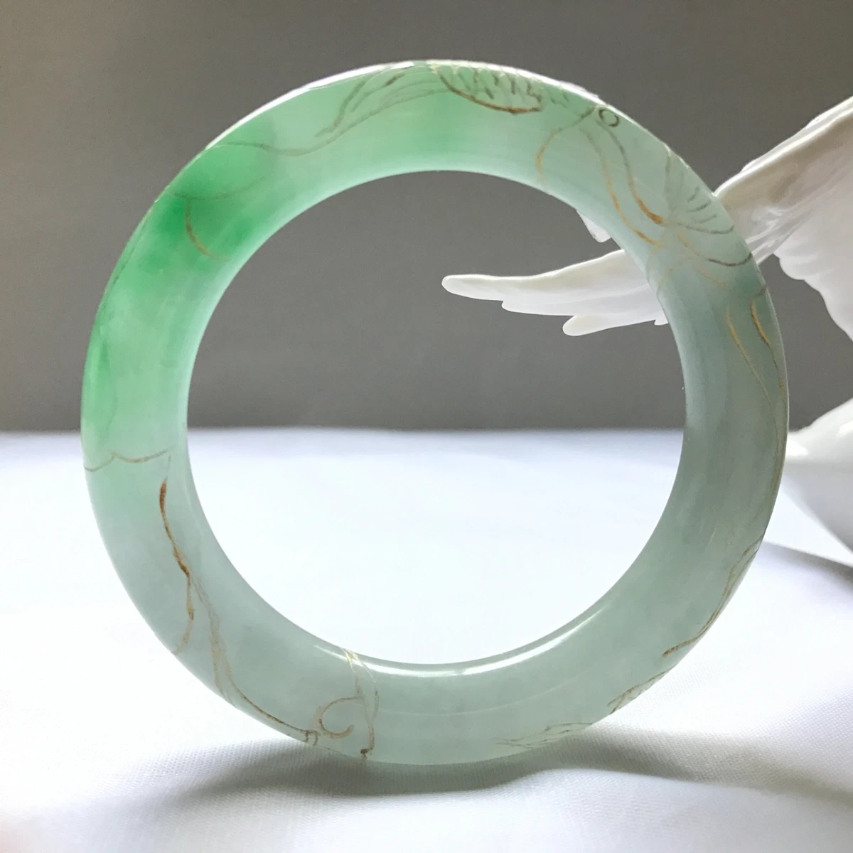 Light green jade sale bangle