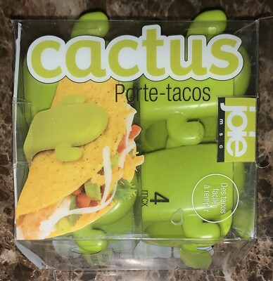 JOIE Cactus-Shaped Easy-Filling Taco Shell Holder Stands BPA Free Plastic 4-Pack