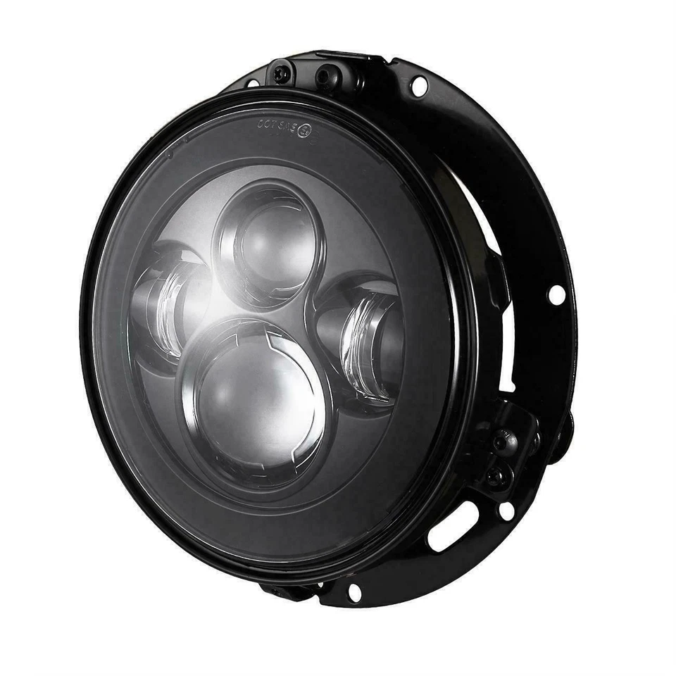 Faro LED 7" 80W + Lámpara de Paso + Soportes para Harley Electra Glide Classic Foto 4 de 4
