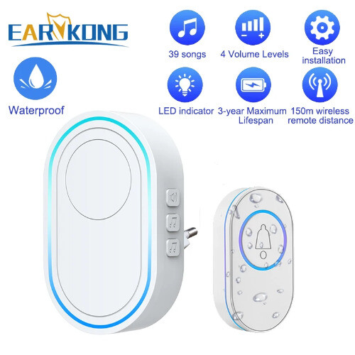 Waterproof Wireless Welcome Smart Home Door bell 300m Remote Smart Bell - Picture 7 of 16
