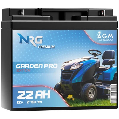NRG PREMIUM NRG Rasentraktor Batterie 12V 22Ah AGM Rasenmäher Aufsitzmäher 20Ah 18Ah 17Ah