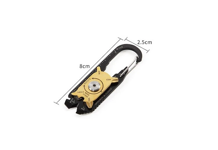 20 in 1 Mini Multifunktionales Taschenwerkzeug Tragbar Schlüsselanhänger EDC Multitool  - Bild 4 von 4