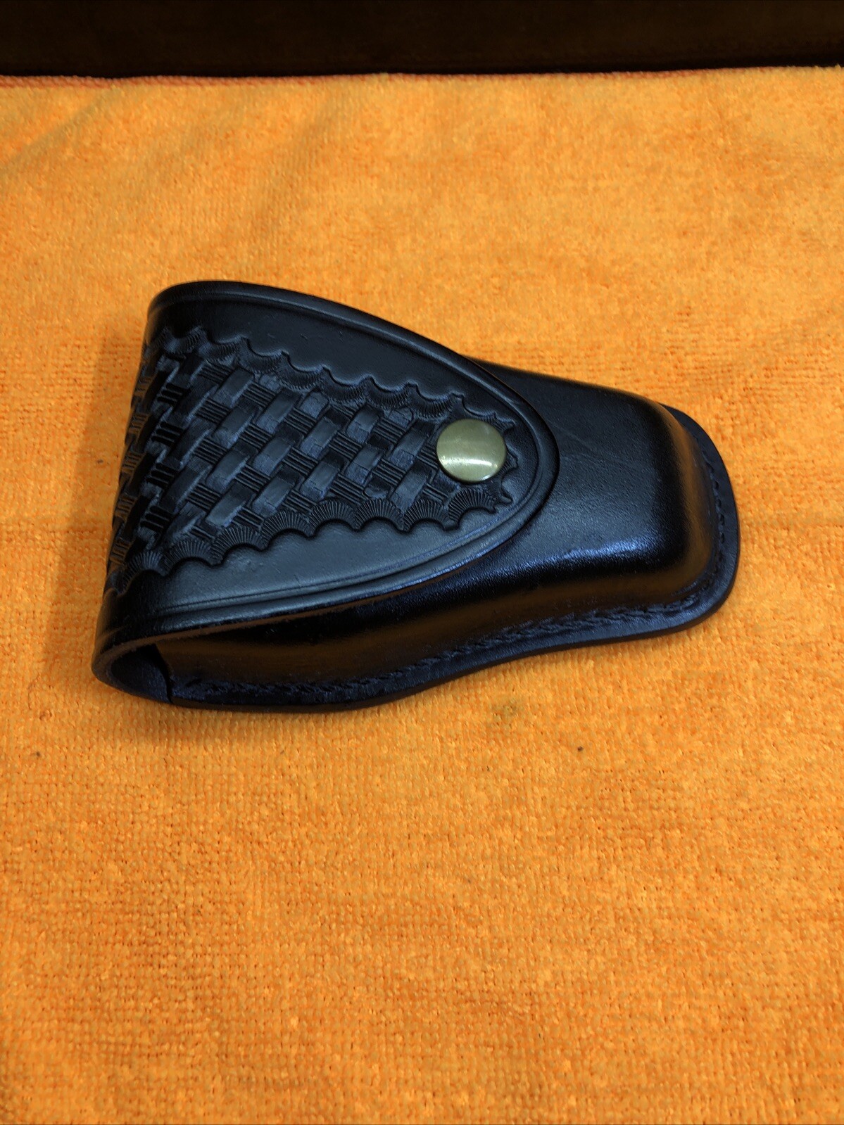 Jay-Pee BiB SINGLE Leather Handcuff Belt Case Holder Pouch Black Basketweave HC6